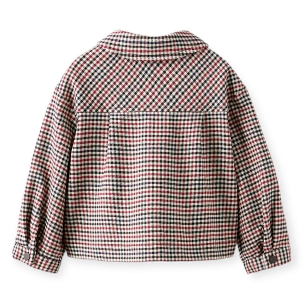 ZARA Kids | Maroon | PLAID OVERSHIRT - Picture 2 of 6
